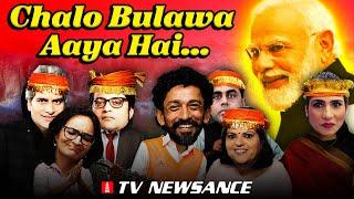 Modi Ne Bulaya Hai! News anchors play interview-interview with ‘Messenger of God’ | TV Newsance 254