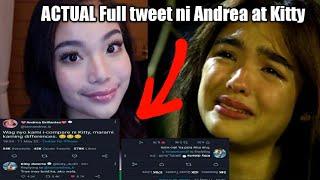 FULL ACTUAL tweets nila Andrea Brilliantes at Kitty revealed