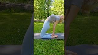 yoga backbend in nature