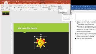 PowerPoint 2016 MOS Objective 2.4: Order and group objects