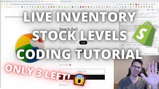 Live Inventory Quantity Stock Levels - Shopify Coding Tutorial