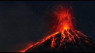 [10 Hours] Erupting Volcano at Night REAL TIME - Video & Audio [1080HD] SlowTV