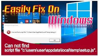 แก้ปัญหา Windows Scrip Host. Can not find script file