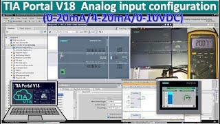 PLC S7-1500 analog input scaling, configuration 4-20mA/0-20mA/0-10V full tutorial