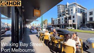 Walking Bay Street | Port Melbourne | Melbourne Australia | 4K HDR