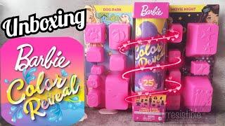 Barbie Day-to-Night Transformation Color Reveal Doll with 25 Surprises - Park To Movie | Unboxing 