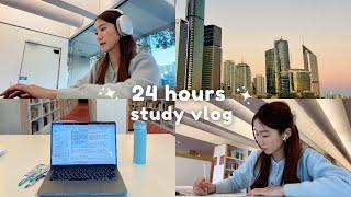 STUDY VLOG  | productive 24 hours, study with me at the library, a day in my life, finals week