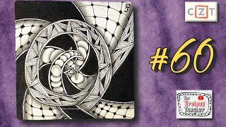 CIRQUITAL & SHARD || 100 Days of Zentangle ® 2021 || Day 60