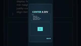 Tutorial on how to Center a Div using CSS‍ #coding #programming #css #csstricks #center #htmlcssjs