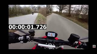 Ducati Streetfighter v2 0-100 acceleration from Motorrad Test channel