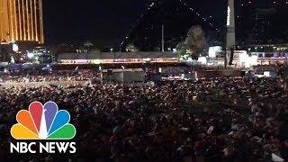 Witnesses Capture The Panic Of Las Vegas Shooting | NBC News