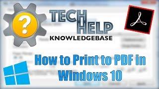 How to Print to PDF in Windows 10