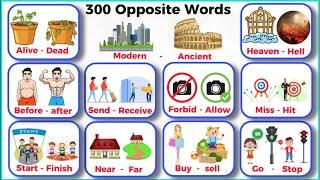 300 Opposite Words | Antonyms In English | Opposites | Opposite word in English | Common opposites