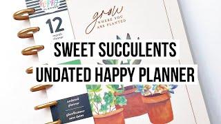 NEW Sweet Succulents Classic Vertical Undated Happy Planner! // Flip Through and Review