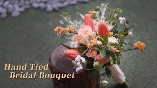 bridal bouquet hand tied