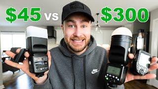 $45 Flash VS $300 Flash | Interior Real Estate Photography | Godox TT520II vs V1 Off Camera Flash