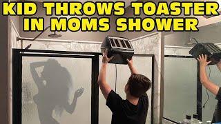Kid Temper Tantrum Throws Toaster In SH0WER While Mom Was SH0WERING! [Original]