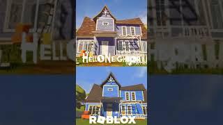 ROBLOX vs HELLO NEIGHBOR #shorts