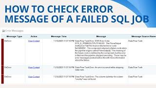 140 How to check error message of a failed sql job