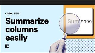 Easily summarize columns in Coda tables | Coda Tips