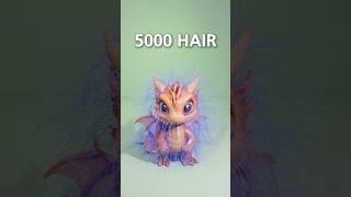 Dragon Hair particles 100 to 20k hair #art #blender3dmodeling #blender3danimation #shorts #hair