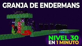 Granja de Experiencia con Endermans - Minecraft 1.21 JAVA - Nivel 30 en 1 Minuto!