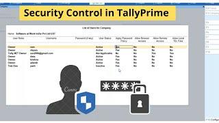 Security control in TallyPrime | User Management, Passwords & more