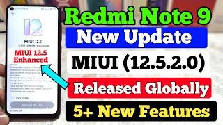 Redmi Note 9 New Update (12.5.2.0) Global Stable | MIUI 12.5 Enhanced | 5+ New Features