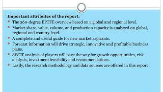 EPTFE Market Scope, Research, Growth Prediction and Research Report Till 2025