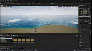 UE5EA2 Water Plugin Ocean Foam Crests Test - JustDev#05