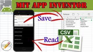 Save to Excel and Read to Listview | MIT App Inventor