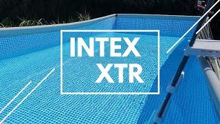 Intex Ultra Frame Pool 732 Aufbau Vorbereitung Befüllung