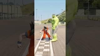 SUPER HEROES VS HULK ONE PUNCH HEIGHT CHALLENGE - WHO IS STRONGEST  #shorts #spiderman #gta5 #shorts