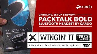 Cardo Packtalk Bold Bluetooth Unboxing, Set-Up & Review | Wingin' It with Fred Harmon | WingStuff