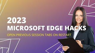 Restore or Continue Previous Session Tabs in Microsoft Edge