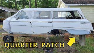Transforming This Rusty 1962 Chevrolet Belair Wagon With Some Rear Quarter Panel Fabrication
