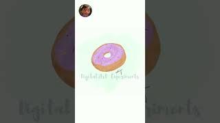 How to draw easy donut in procreate  #shorts #drawing  #procreate