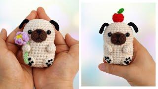 Crochet Dog Keychain - Super Easy Crochet Pug - Amigurumi Dog Free Pattern