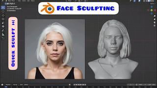 How to sculpt girl face for 3D printing using Blender?