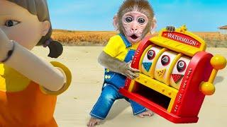 KiKi Monkey play Squid Game Chase Adventure to sneak Color Watermelon Ice Cream | KUDO ANIMAL KIKI