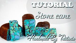 Polymer clay tutorial: Stone Cane Мастер-класс: "Каменная Трость"  из полимерной глиныБирюзаDIY