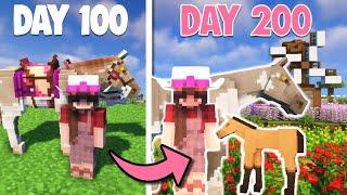 I survived 200 Days creating a Cottagecore Horse Ranch