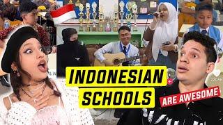 INDONESIAN SINGING SCHOOLS are AMAZING!  Latinos react to Viral Indonesian SINGING Schools!