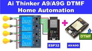 Ai thinker A9/A9G DTMF Home Automation || ai-thinker a9 gprs + gsm development board || Arduino UNO