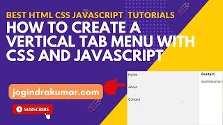 How to create a vertical tab menu with CSS and JavaScript #html #css #javascript #menu #tabs #new