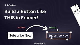 Framer Tutorial: Build a Button with Hover Effects (No-Code)