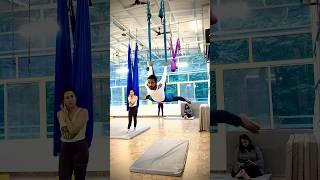 Drop from Locust in Aerial Yoga | Aerial Yoga for Beginners |#aerial #yoga #youtubeshorts #shorts