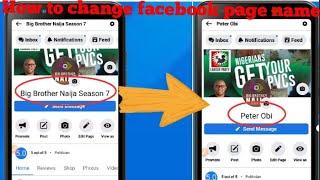 How to Change Page Name on Facebook