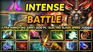 INTENSE HARD CARRY BATTLE | ULTRA ANNOYING ARMY PHANTOM LANCER VS. ELECTRO SLASH SPEED JUGGERNAUT