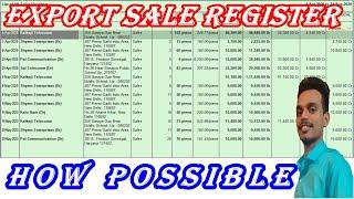HOW TO EXPORT SALES REGISTER IN TALLY TO EXCEL IN HINDI ||